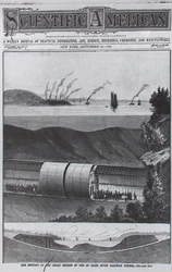 Unterirdischer Tunnel unter dem St. Claire River, aus Scientific American, 13. September 1890